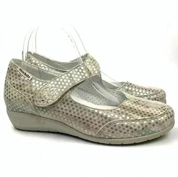 Mephisto air relax walking flats size 41.5 7 multicolored holographic pin dot - Picture 12 of 12